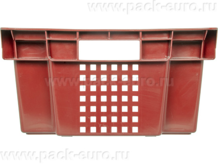 Ящик перфорированный 600×400×200, арт.: 102-1, объём 38, красный, код: 02348, арт. 102-1