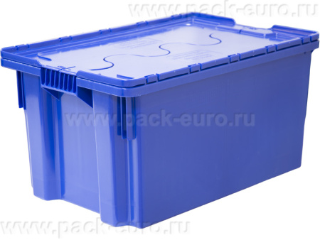 Ящик 600х400х300 мороз. сплошной, с крышкой, Safe PRO  синий, арт. 601-1 SP м