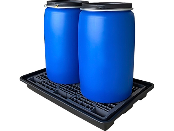 Емкость п/э 1362х962х160 для 2-х бочек цв. чёрный, арт. ПдО ПС2