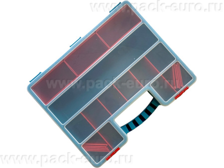 Органайзер 407х340х112 с лотками, с планкой, с разделителями, 22 ячейки, код: 36995, арт. Jettools 22