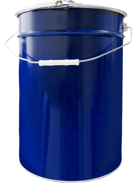 Ведро металл 25л. с крышкой и обручем, с покрытием внутри синий, арт. ВМо 25с с покрытием (Б) 