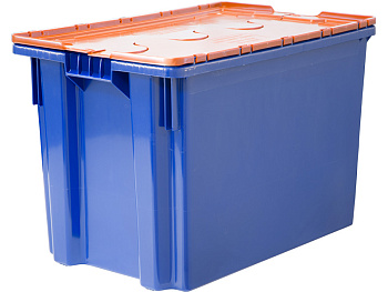 Ящик с крышкой, Safe Pro, 600×400×415, синий, код:29605, арт. 605-1 SP ГД