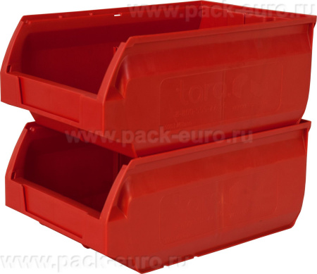 Ящик пластиковый 350х230х150 Milano  красный, арт. 5003