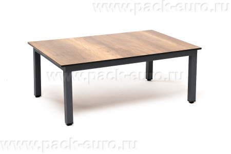"Канны" журнальный столик из HPL 90х60, H40, каркас серый (RAL7024), цвет столешницы "дуб"