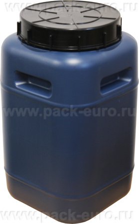 Фляга 20 л. квадратная с крышкой, цвет синий, арт. ФЛ-20Н