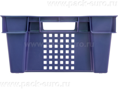 Ящик перфорированный 600×400×200, арт.: 102, объём 37, синий, код: 00341, арт. 102