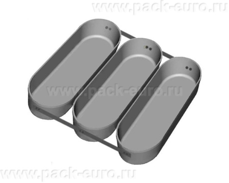 Секция форм для хлеба 3 Л  7-1 215 х 85 х 40 овал