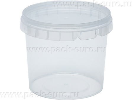Контейнер 0,565л. круглый, d118мм, с прозрачной крышкой прозрачный, арт. КН-565- d-118 мм