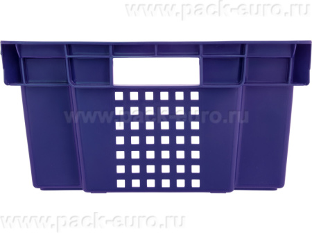 Ящик перфорированный 600×400×200, арт.: 102-У, объём 37, синий, код: 09581, арт. 102-У