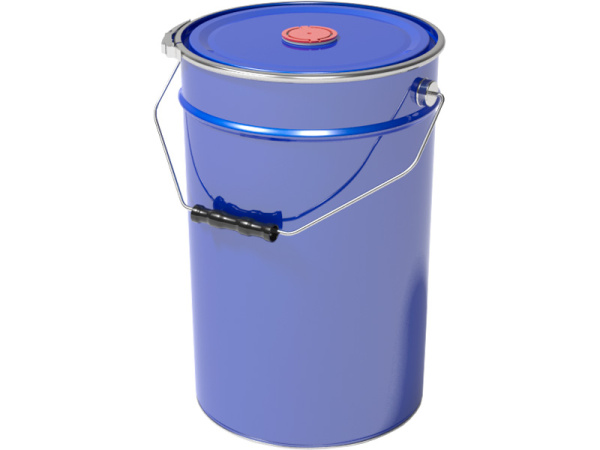 Ведро металл 27л. с крышкой и обручем, с крышкой берикап 57мм синий, арт. ВМо 27с берикап 57мм 