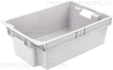 Ящик мясной сплошной 600х400х200 вес 1,7 кг мороз. с гладким дном  неокрашенный, арт. 206 м гд