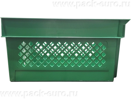Ящик перфорированный 600×400×300, арт.: 108, объём 50, зелёный, код: 18309, арт. 108