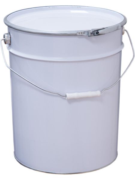 Ведро металл 25л. с крышкой и обручем, с покрытием внутри белый, арт. ВМо 25б с покрытием (Б) 