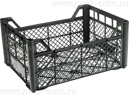 Ящик 400х300х185 сетка ромб  чёрный, арт. 103-1