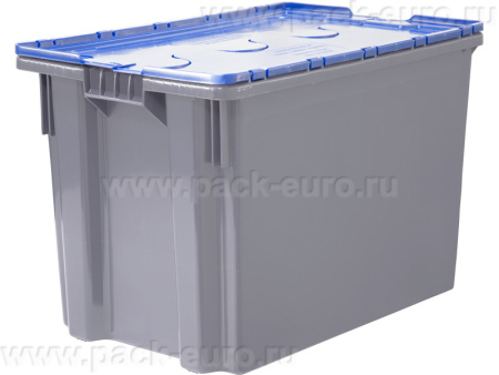 Ящик с крышкой п/э 600х400х415 сплошной, код: 33154, арт. 605-1 SP ГД ВС