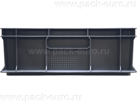 Ящик сплошной 600×400×140 мм, объем 27 л., арт.: 705.03.02 м, серый, код: 16407, арт. 705.03.02 м