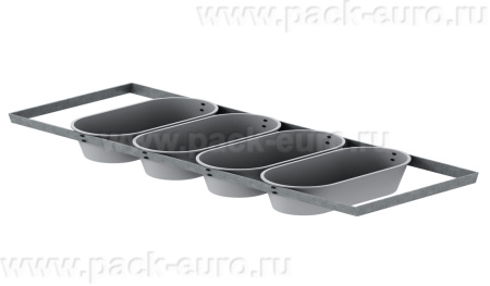 Секция форм для хлеба 4 Л  7-1 215 х 85 х 40 овал с ручками