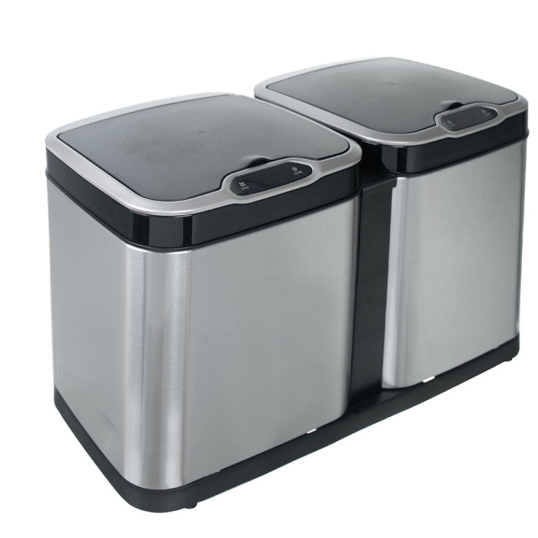 Ведро для раздельного сбора мусора, сенсорное, 2 емкости, Foodatlas  JAH-8520, 14л (7+7)