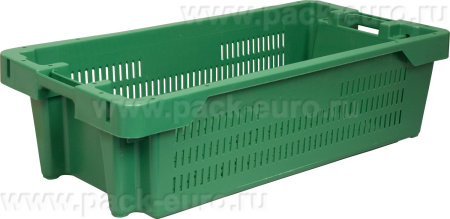 Ящик рыбный 800х400х225 перфорированный зеленый, арт. 211-2
