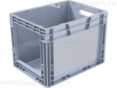 Ящик 400х300х320 с вырезом, серый, код:31772, арт. SPK 4032-1