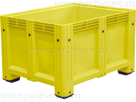 Контейнер 1200x1000x760 сплошной на ножках, код: 20854, арт. D-Box 1210 S (760) желтый