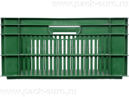 Ящик перфорированный 600×400×190, арт.: 106, объём 48, зелёный, код: 01035, арт. 106