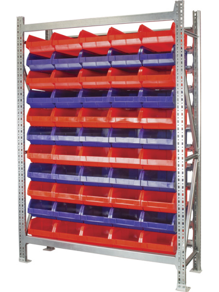 Комплект стеллажный модульный 2000x1310x400 / 11 ярусов с ящиком арт. 5003 в количестве 55 штук., арт. КМС-14-2000/5003