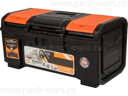 Ящик 480х268х236 с крышкой, на клипсах, с ручкой, код: 32830, арт. Boombox 19