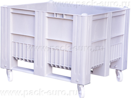 BoxPallet 1200x1000x900 мм сплошной на колесах серый, арт. C-Box 1210 SW (900)  серый