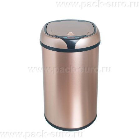 Ведро для мусора сенсорное, круглое, нерж, внутр ведро, Foodatlas JAH-9112, 12 л (золотой)