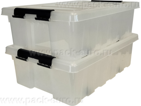 Ящик сплошной 580×390×180 мм, объем 35 л., арт.: Rox Box 35, прозрачный, код: 18708, арт. Rox Box 35