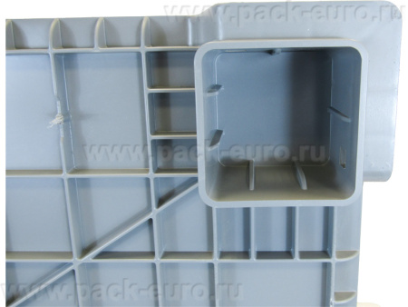 Полубокс п/э 800х600х500 сплошной, с ручками, на ножках, код: 40542, арт. AX 8650