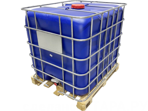 Емкость п/э куб. 1000л с приварным краном. на деревянном поддоне (А), с УФ защитой, код: 38069, арт. UC 1000 дп (А) с УФ защитой 