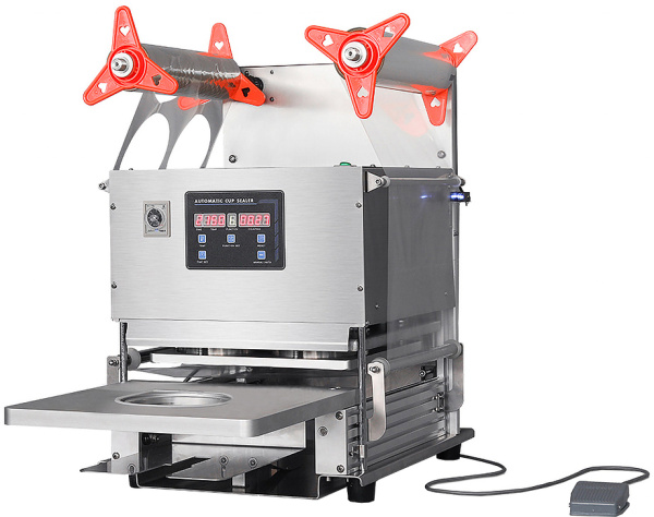 Запайщик лотков HL-95A SS (182*96*(20-55) мм, 2 лотка за цикл, счетчик, уголок надрыва пленки) Запайщик лотков HL-95A SS (182*96*(20-55) мм, 2 лотка за цикл, счетчик, уголок надрыва пленки)