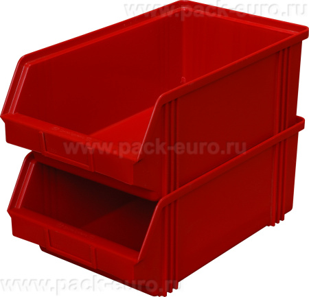 Ящик сплошной 400×230×150 мм, объем 13.8 л., арт.: 7963, красный, код: 00567, арт. 7963