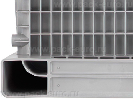 BoxPallet 1200х1000х1140 сплошной, на 3-х полозьях, арт. C-Box 1210 S (1140) серый, код: 23857, арт. C-Box 1210 S (1140) серый
