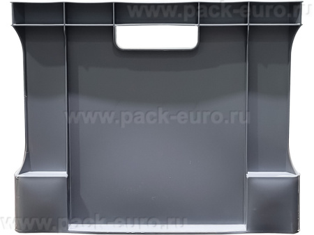 Ящик 600х400х330 сплошной, с вырезом, серый, код:27772, арт. SPK 4632 AV