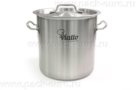 Кастрюля нерж с тройным дном 300х220мм объем 15L с дв.ручками, 101325 (Viatto)