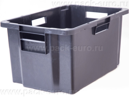 Ящик мясной 600х400х300 сплош. черный, арт. 218-1