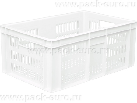 Ящик п/э 600х400х250 с перфорацией натуральный морозостойкий, арт. 201 (1,7) м