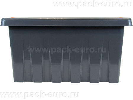 Ящик 500х390х255 с крышкой на клипсах, объем 36, прозрачный, код:28551, арт. Rox Box Home 36