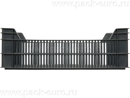 Ящик перфорированный 600×400×190, арт.: 106, объём 48, чёрный, код: 00363, арт. 106