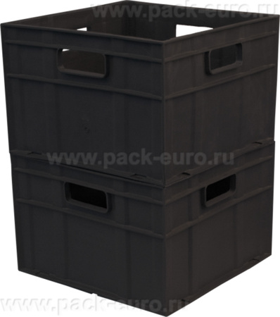 Ящик сплошной 420×420×292 мм, объем 51.51 л., арт.: 309, чёрный, код: 00409, арт. 309