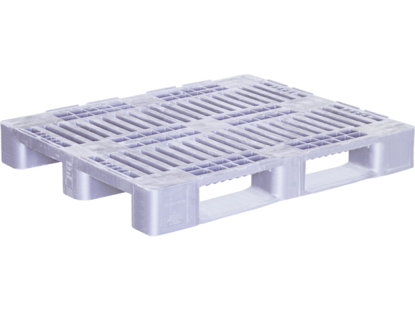 Паллет 1200х800х160 перфорированный, с бортиком 7мм, H1  серый, арт. CR 1208 H1 серый