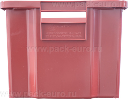 Ящик сплошной 600×400×300 мм, объем 52 л., арт.: 218-1, красный, код: 19566, арт. 218-1