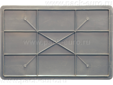 Ящик сплошной 600×400×410 мм, объем 84 л., арт.: 203-2, серый, код: 05540, арт. 203-2