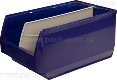 Ящик сплошной 500×310×250 мм, объем 38.75 л., арт.: 5006, синий, код: 10043, арт. 5006