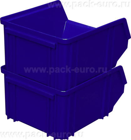 Ящик сплошной 290×230×150 мм, объем 10.01 л., арт.: 7962, синий, код: 01686, арт. 7962