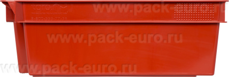 Ящик сплошной 600×400×200 мм, объем 37 л., арт.: 206, красный, код: 01307, арт. 206