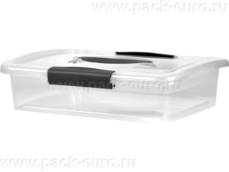 Ящик 370х274х95 5л. для хранения, с крышкой, на клипсах, с ручкой, код: 36201, арт. Keeplex Vision 5.1